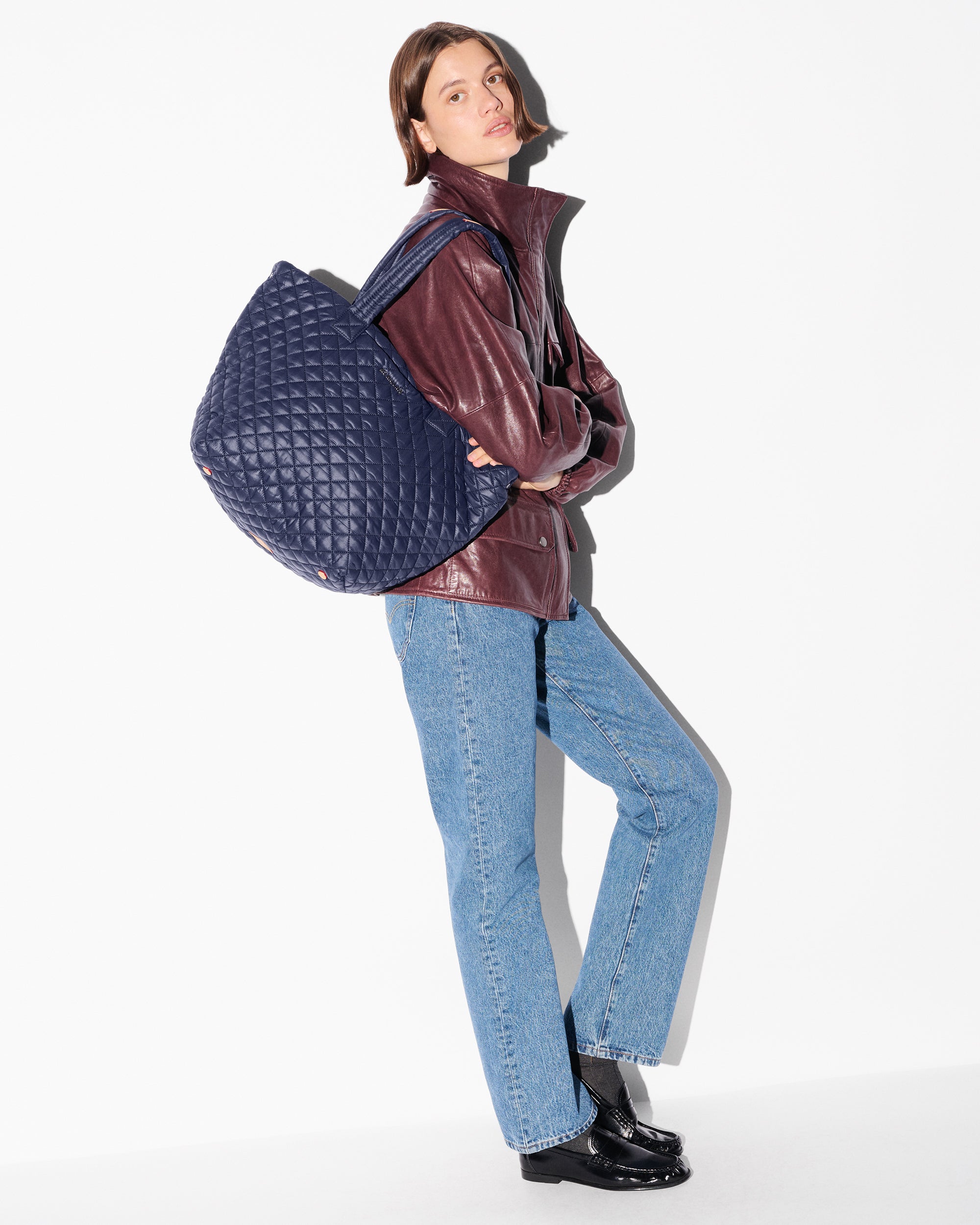 Navy Medium Metro Tote Deluxe - Image 2