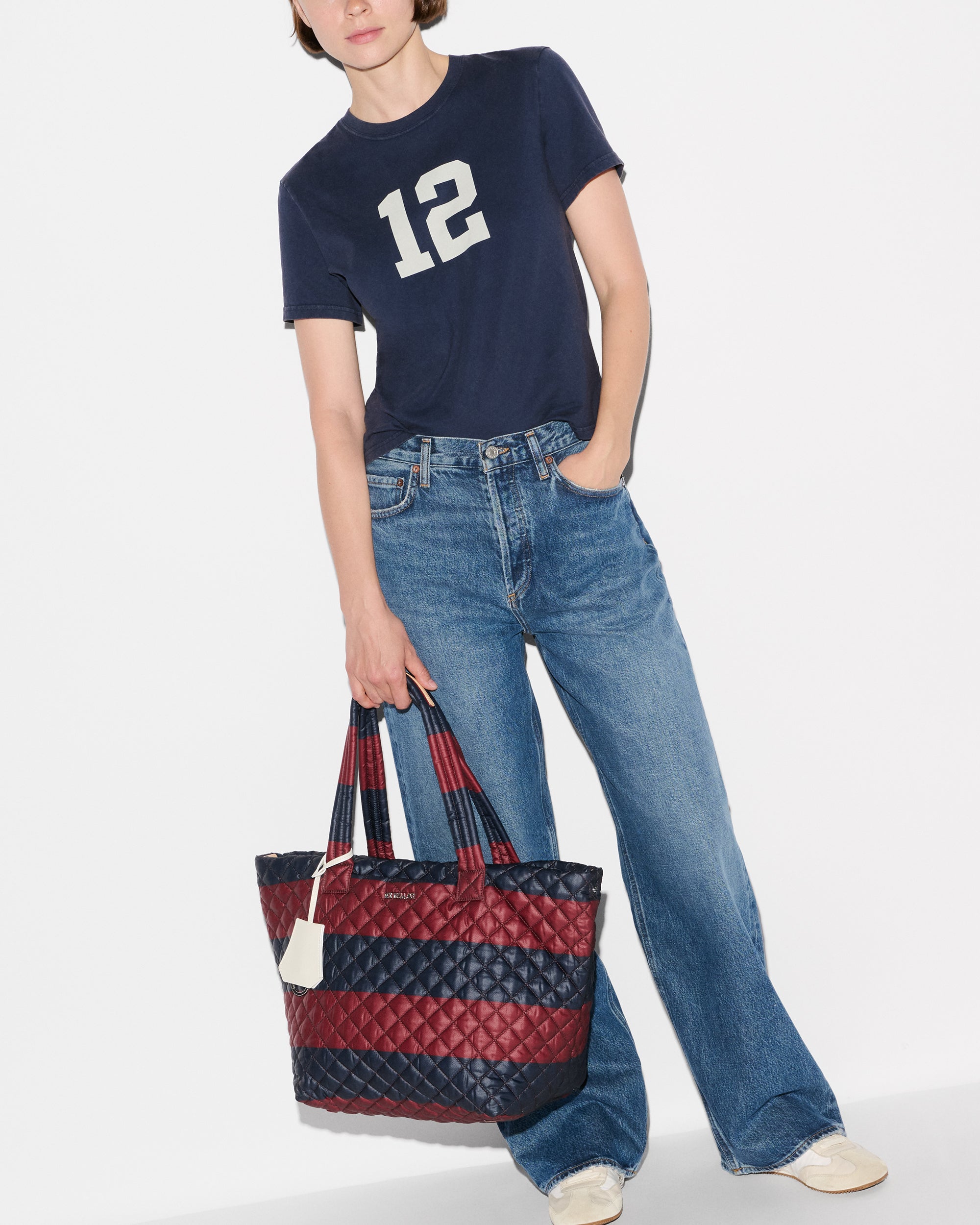 Rugby Stripe Medium Metro Tote Deluxe - Image 5