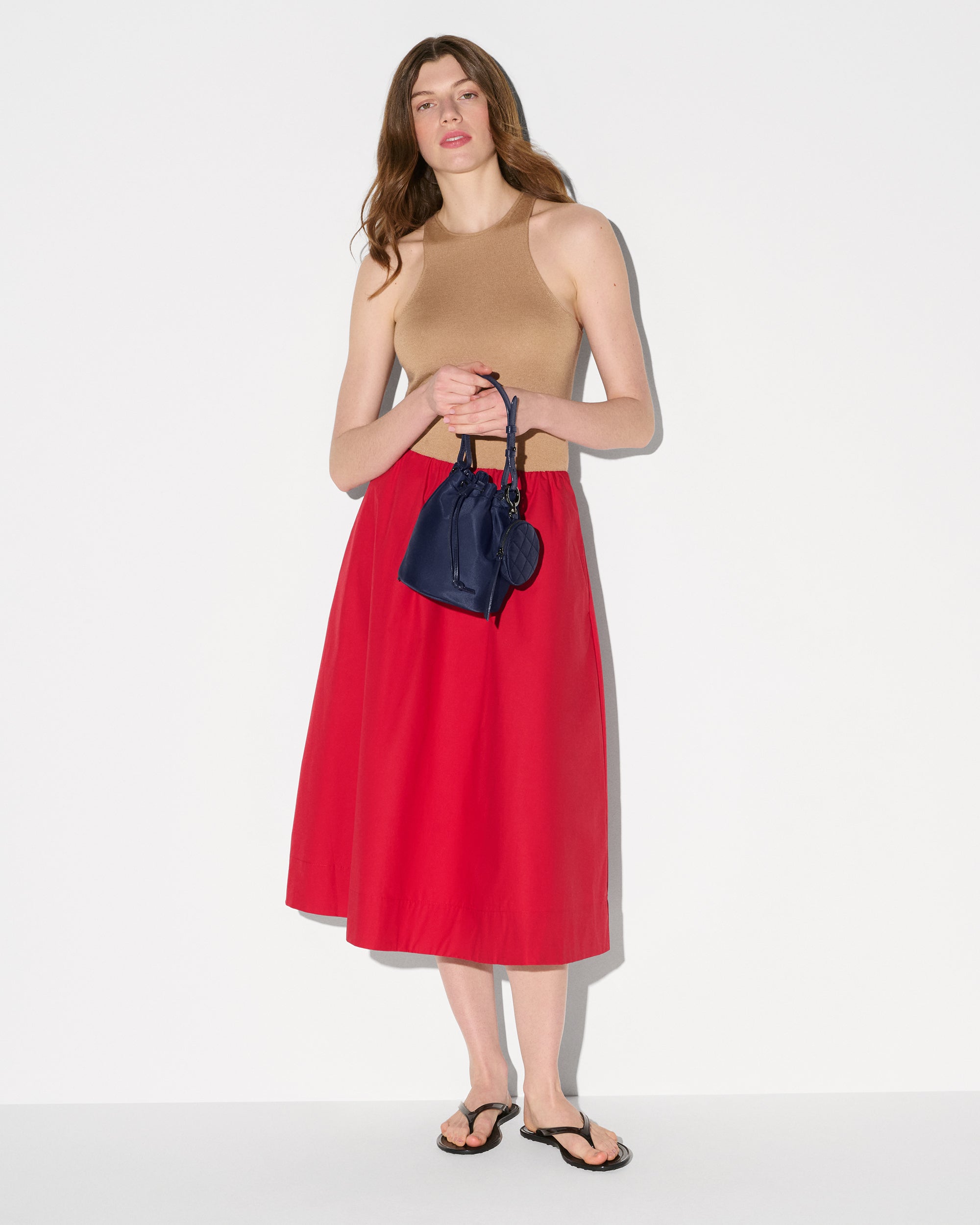 Navy Waverly Bucket Bag - Image 2