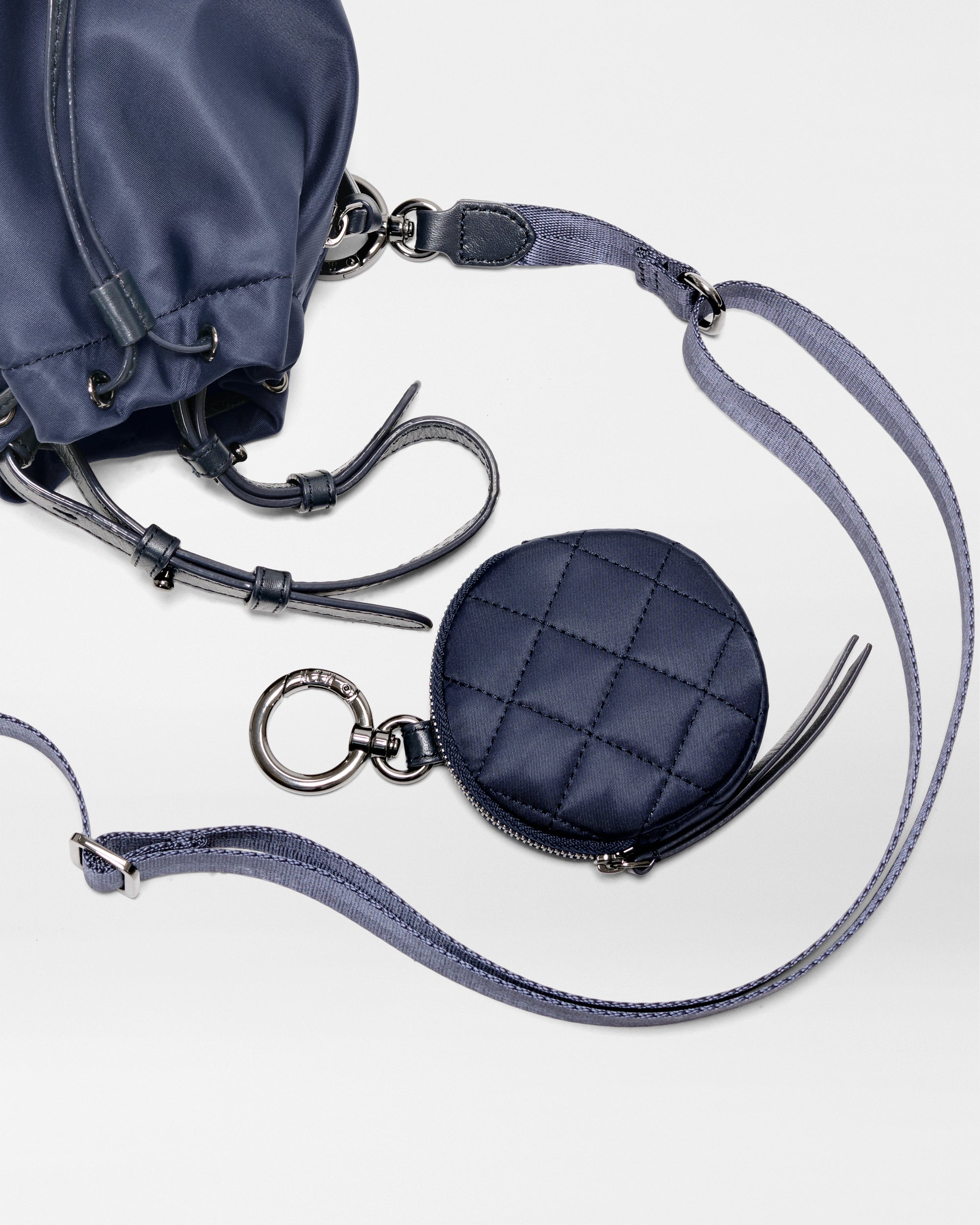 Navy Waverly Bucket Bag - Image 4
