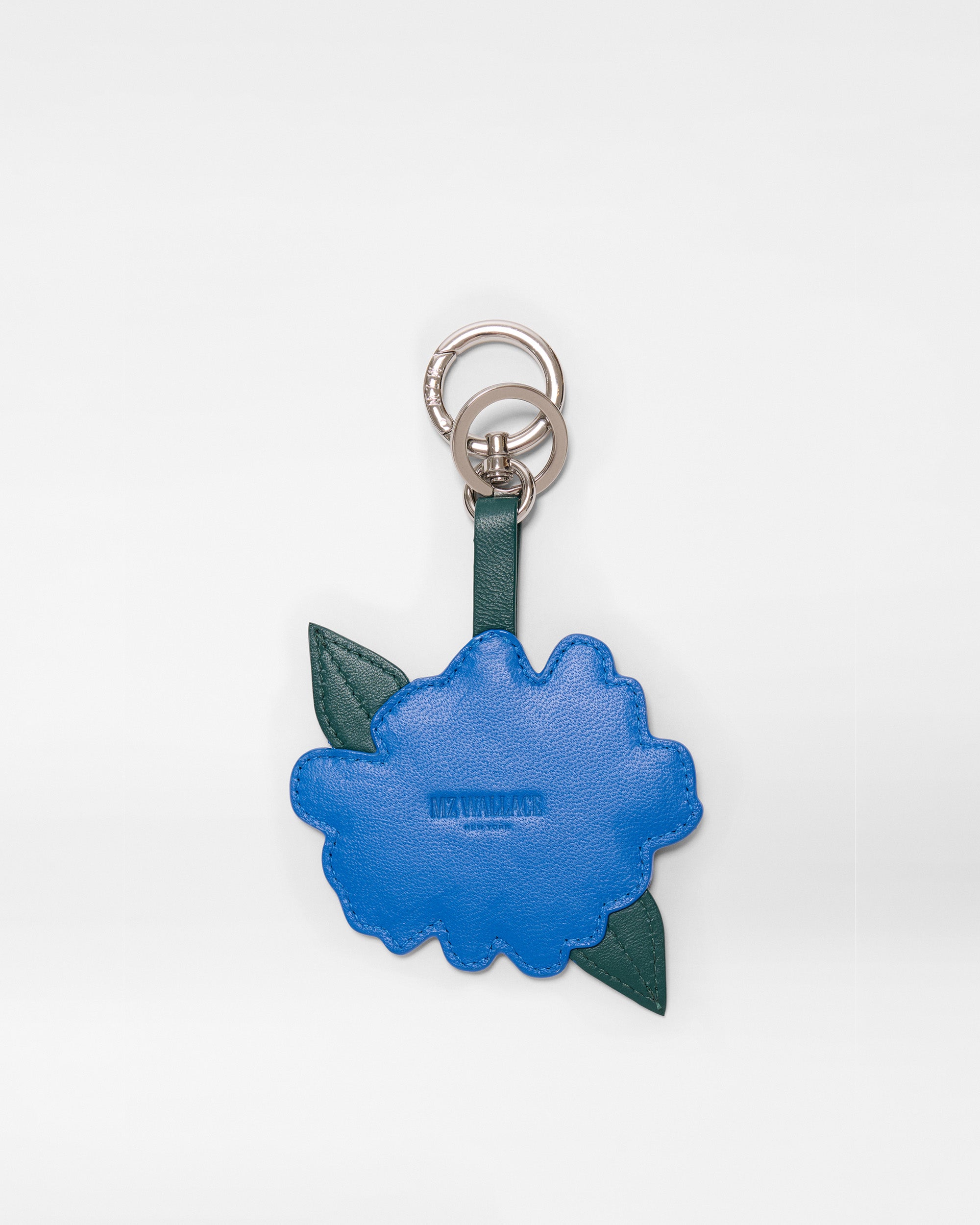 Blue Multi Leather Flower Charm - Image 3