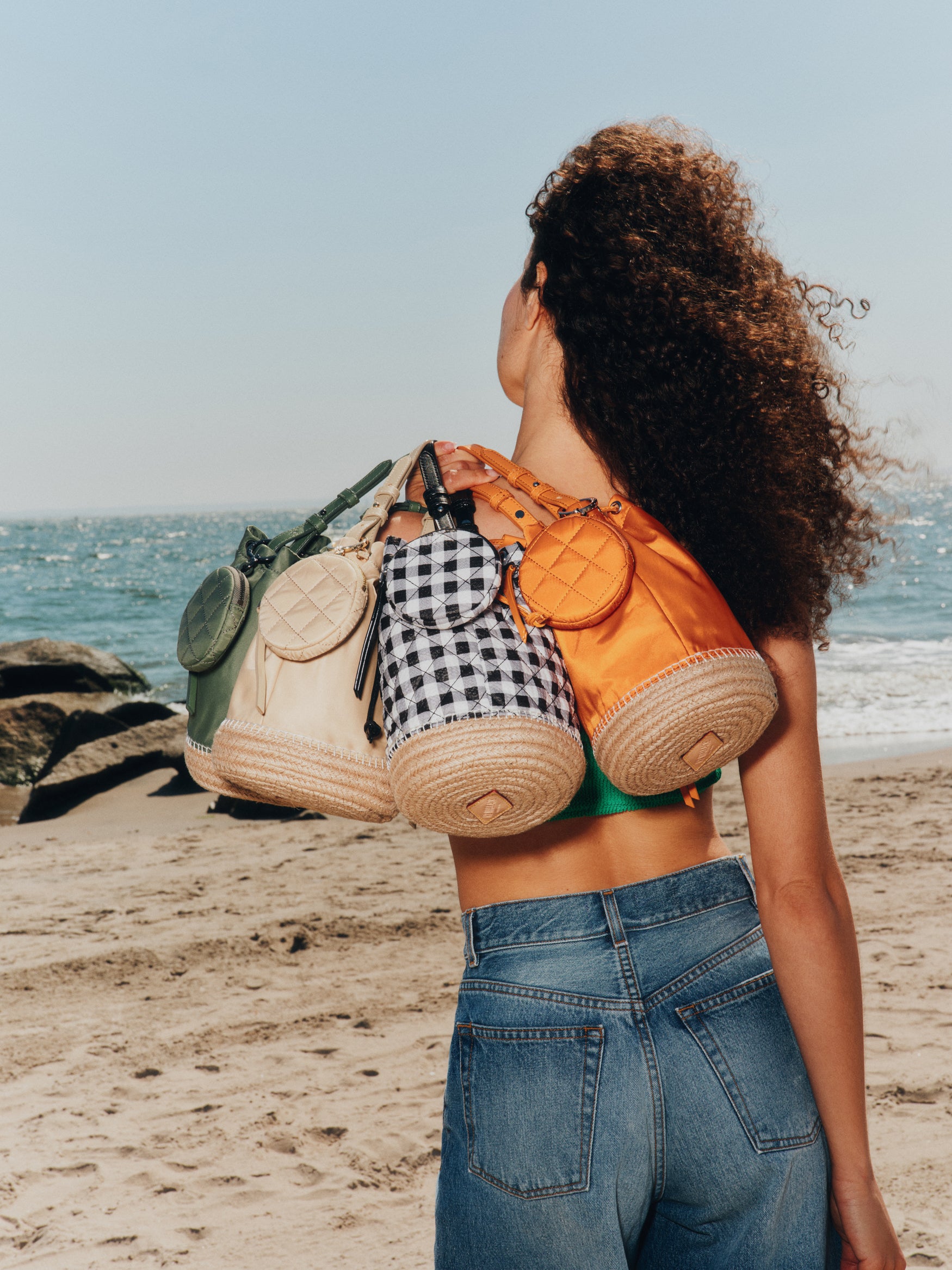 Sand Waverly Espadrille Bucket Bag - Image 2