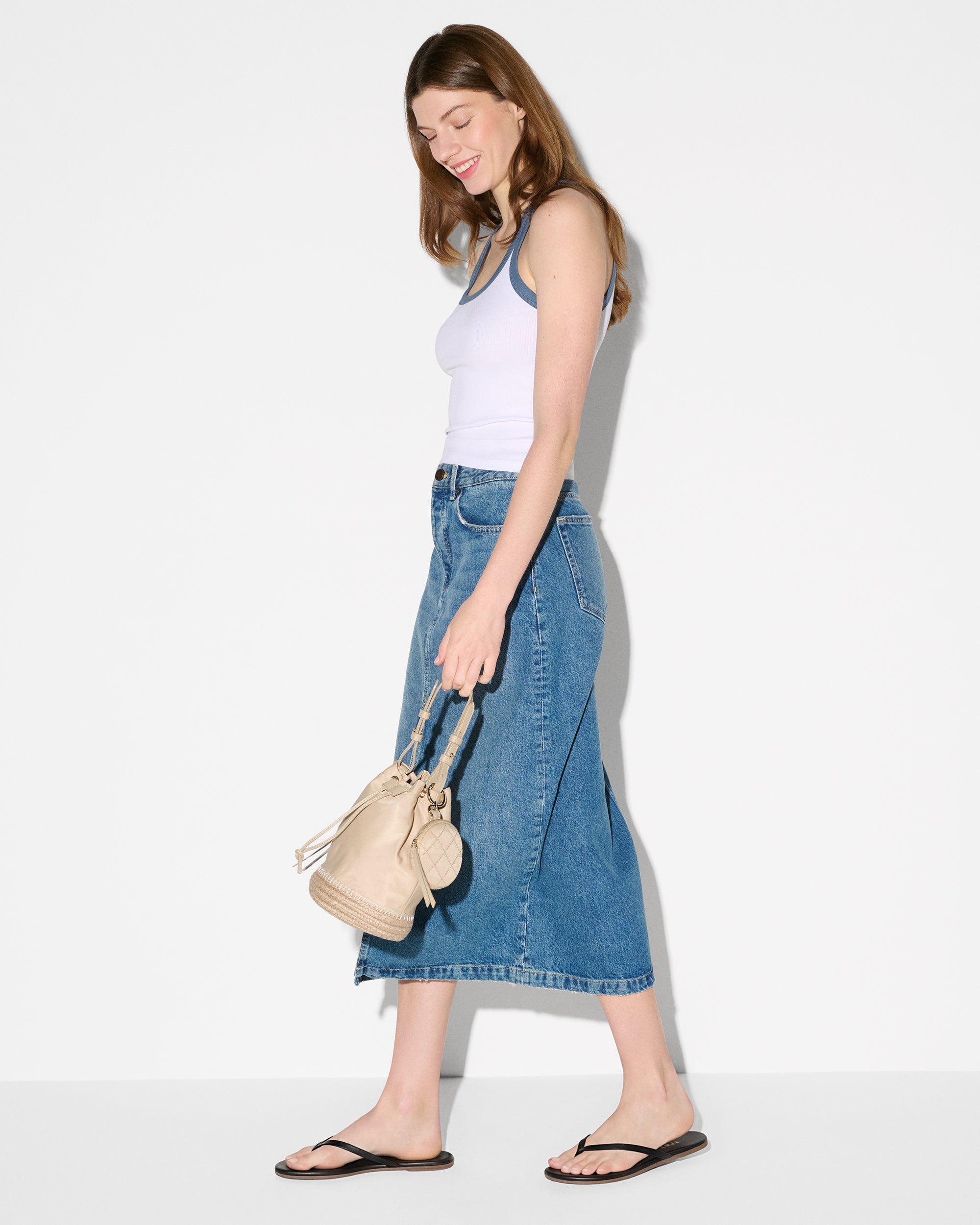 Sand Waverly Espadrille Bucket Bag - Image 4