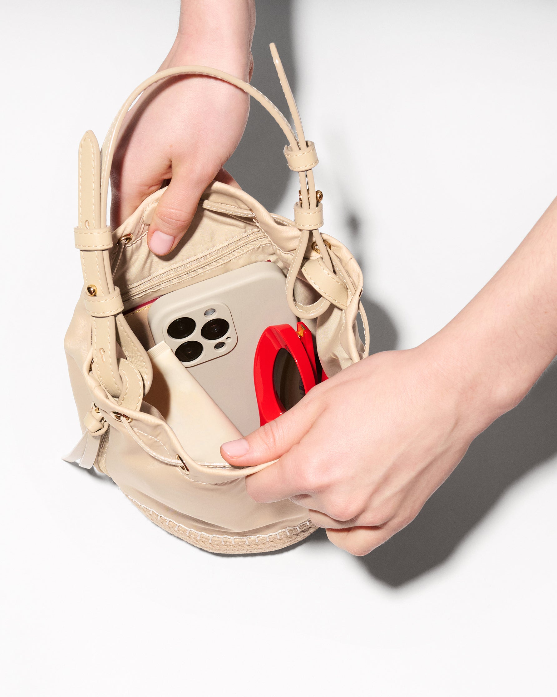 Sand Waverly Espadrille Bucket Bag - Image 5