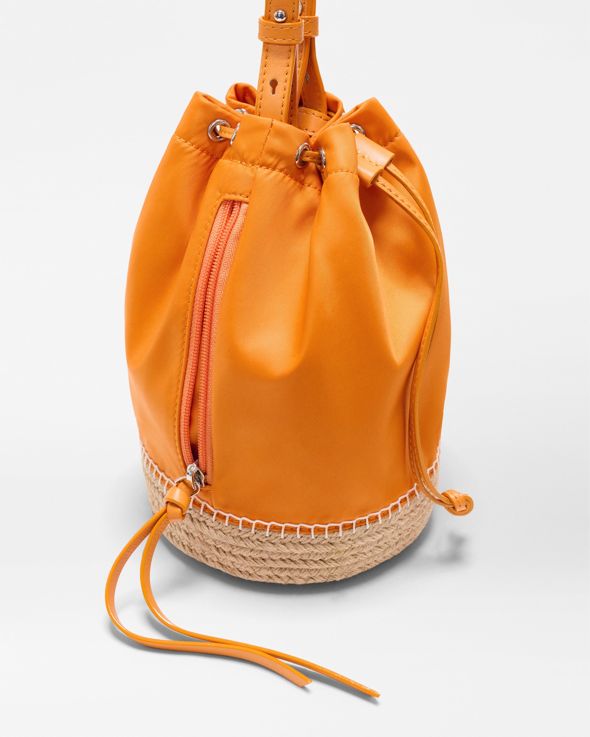 Sunset Orange Waverly Espadrille Bucket Bag - Image 4
