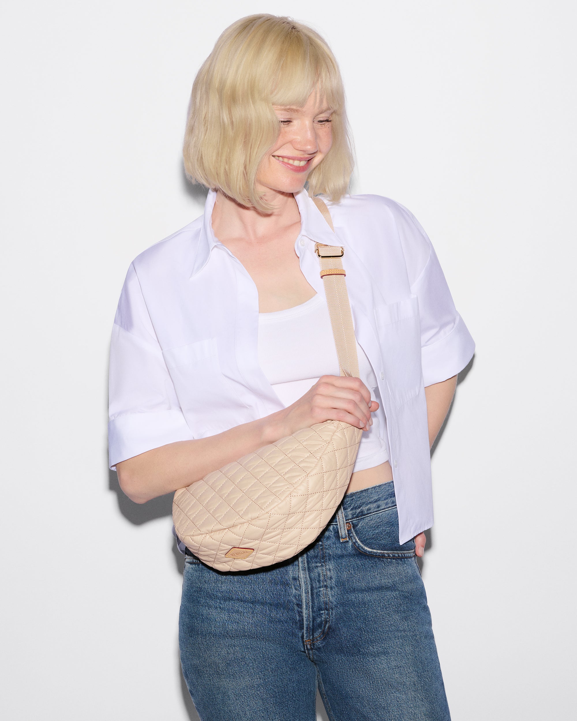 Sand Small Metro Smile Bag - Image 3