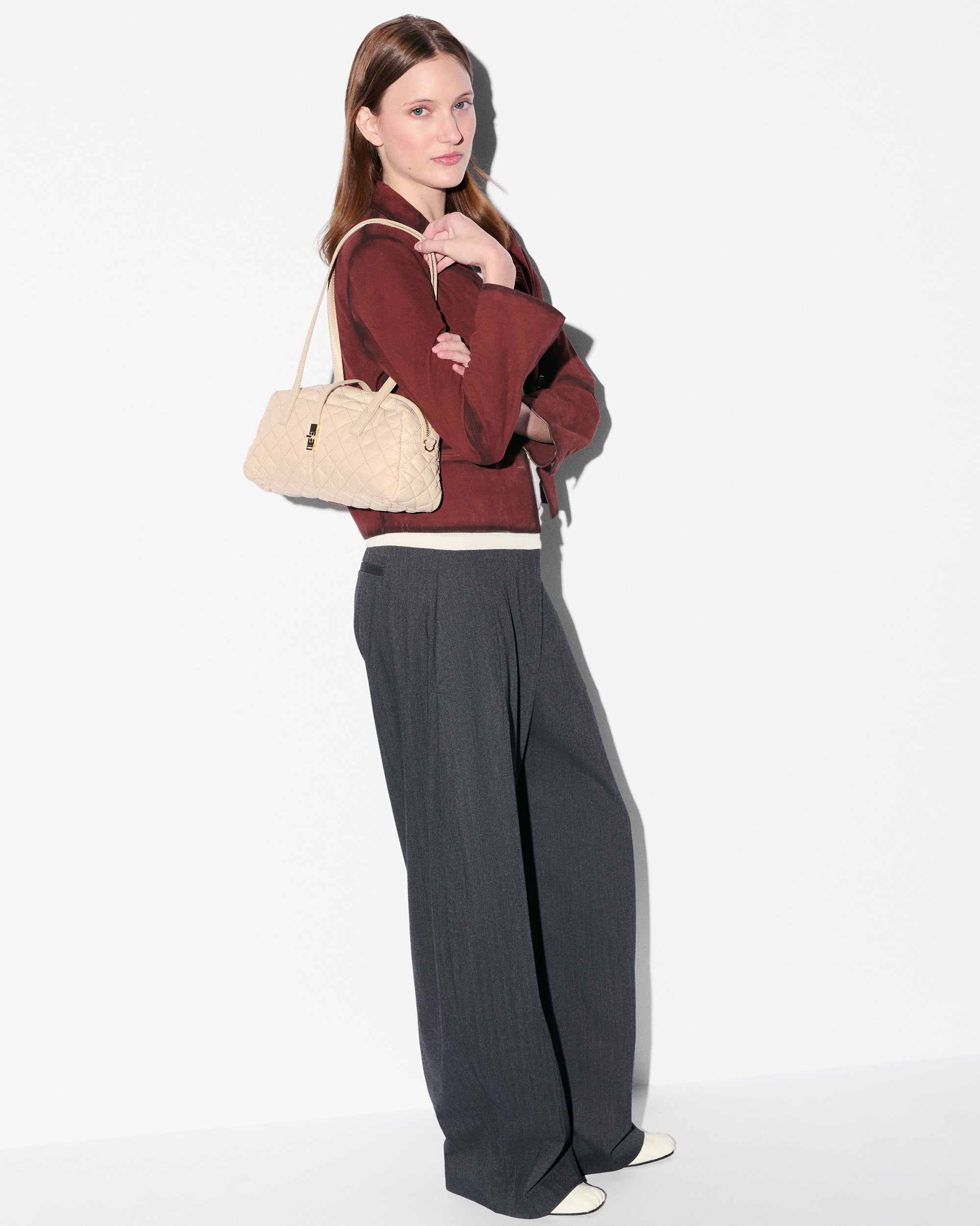 Sand Small Astor Satchel Shoulder - Image 2