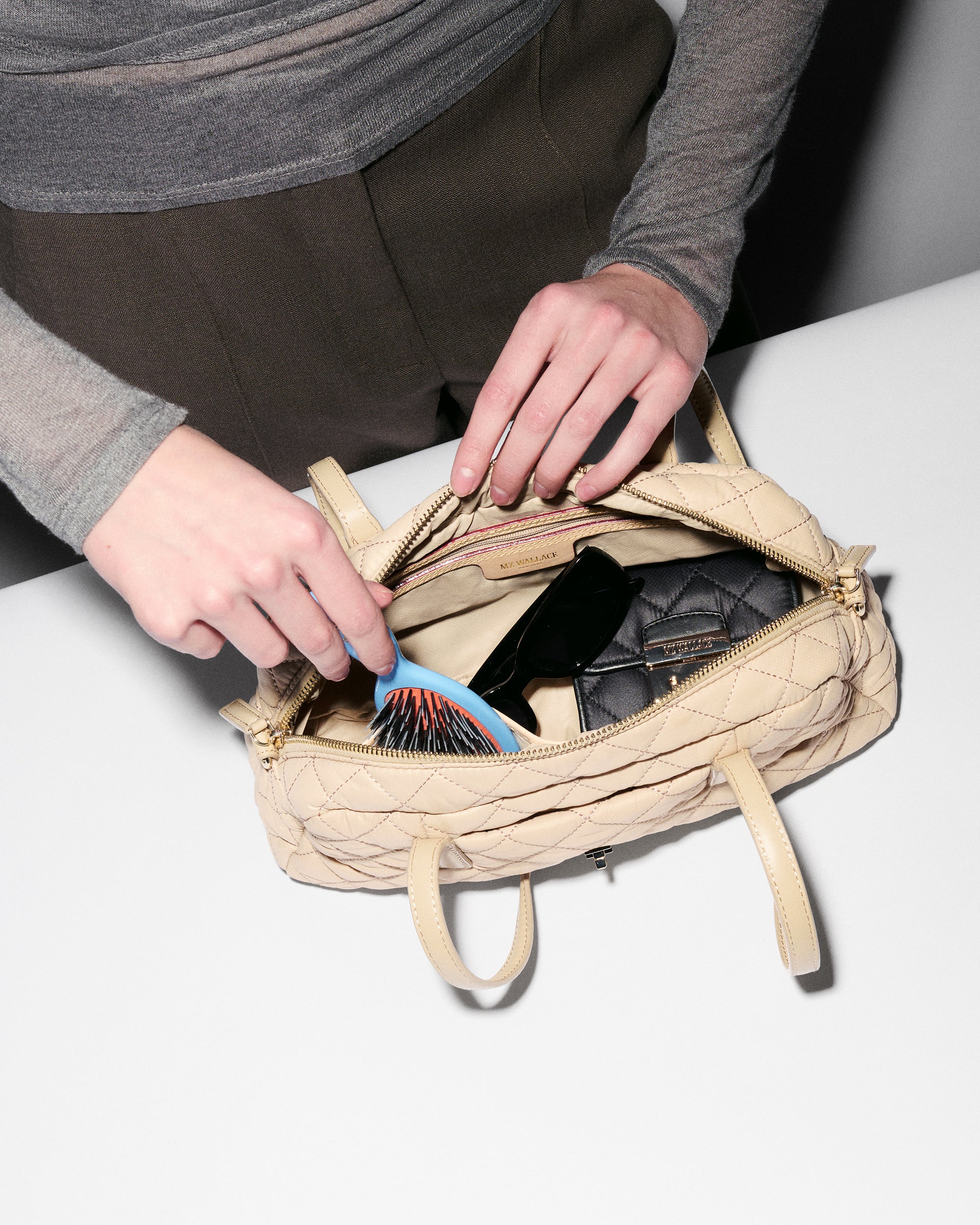 Sand Small Astor Satchel Shoulder - Image 4