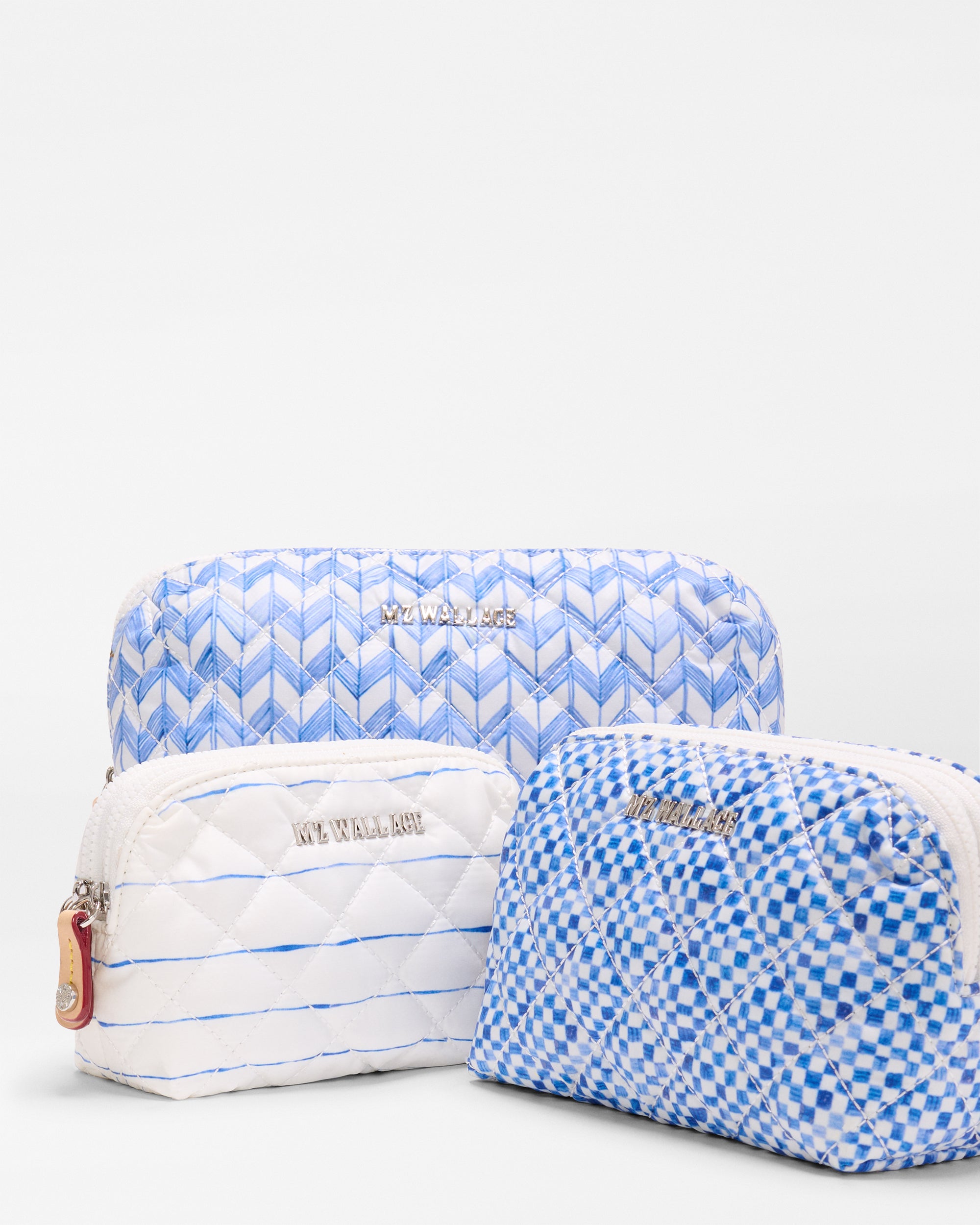 Porcelain Blue/Multi Double Zip Cosmetic Bundle - Image 3