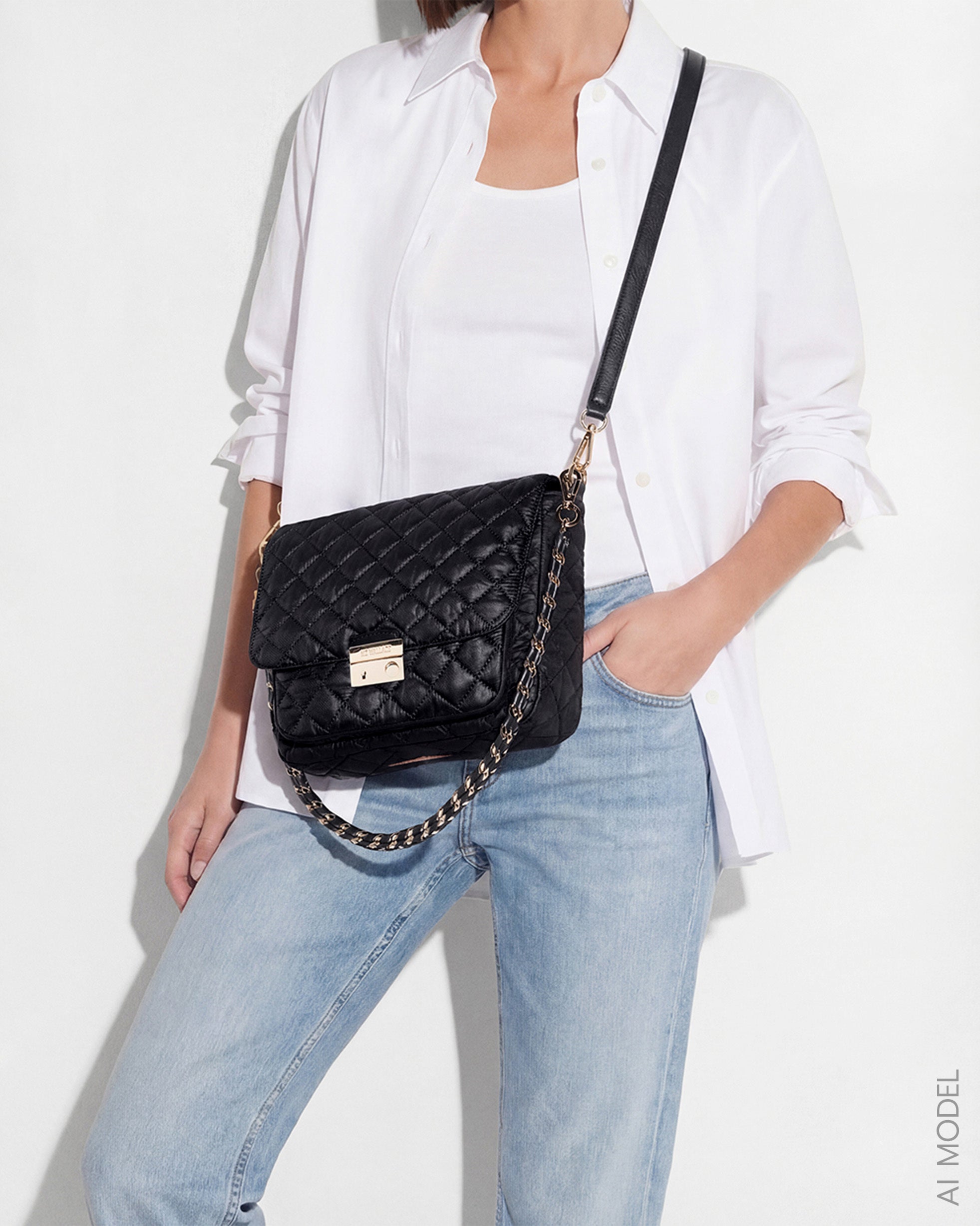 Black Medium Crosby Lock Crossbody - Image 2