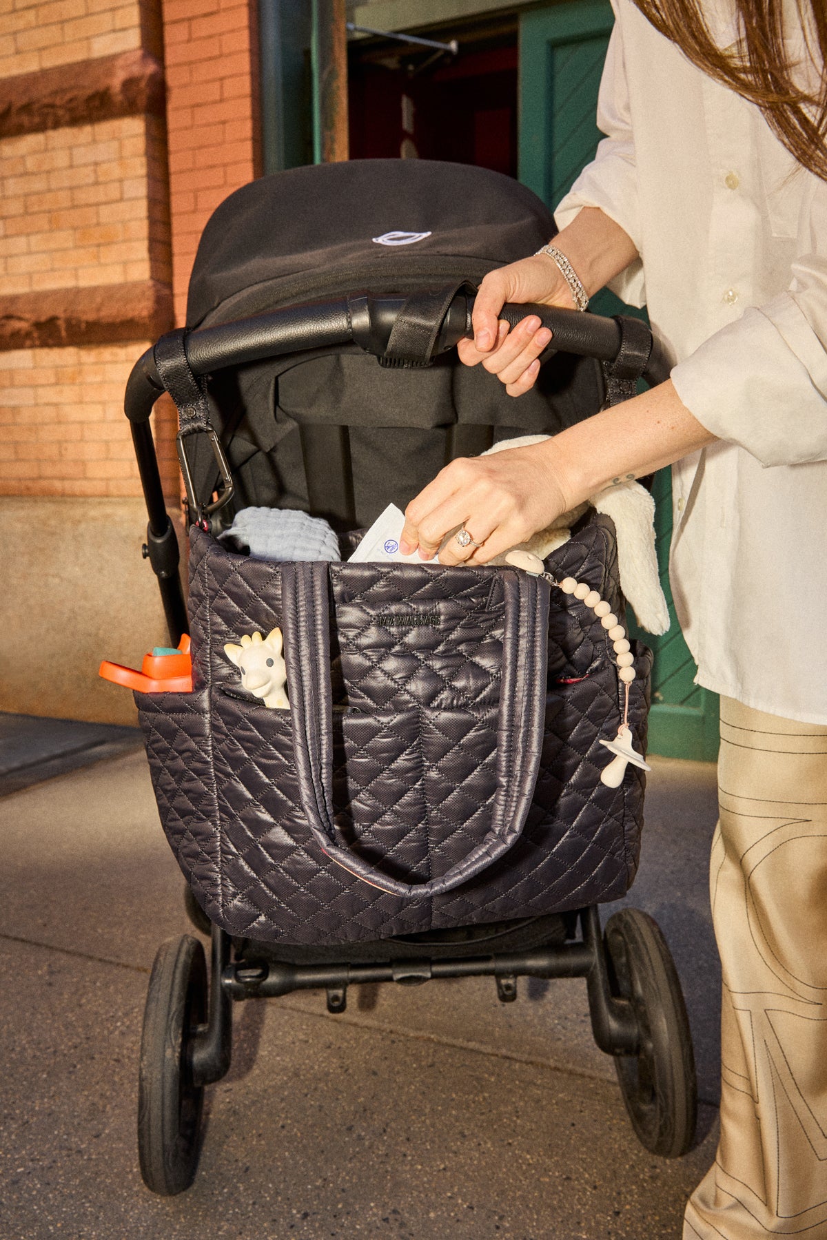 Black Metro Diaper Tote - Image 3