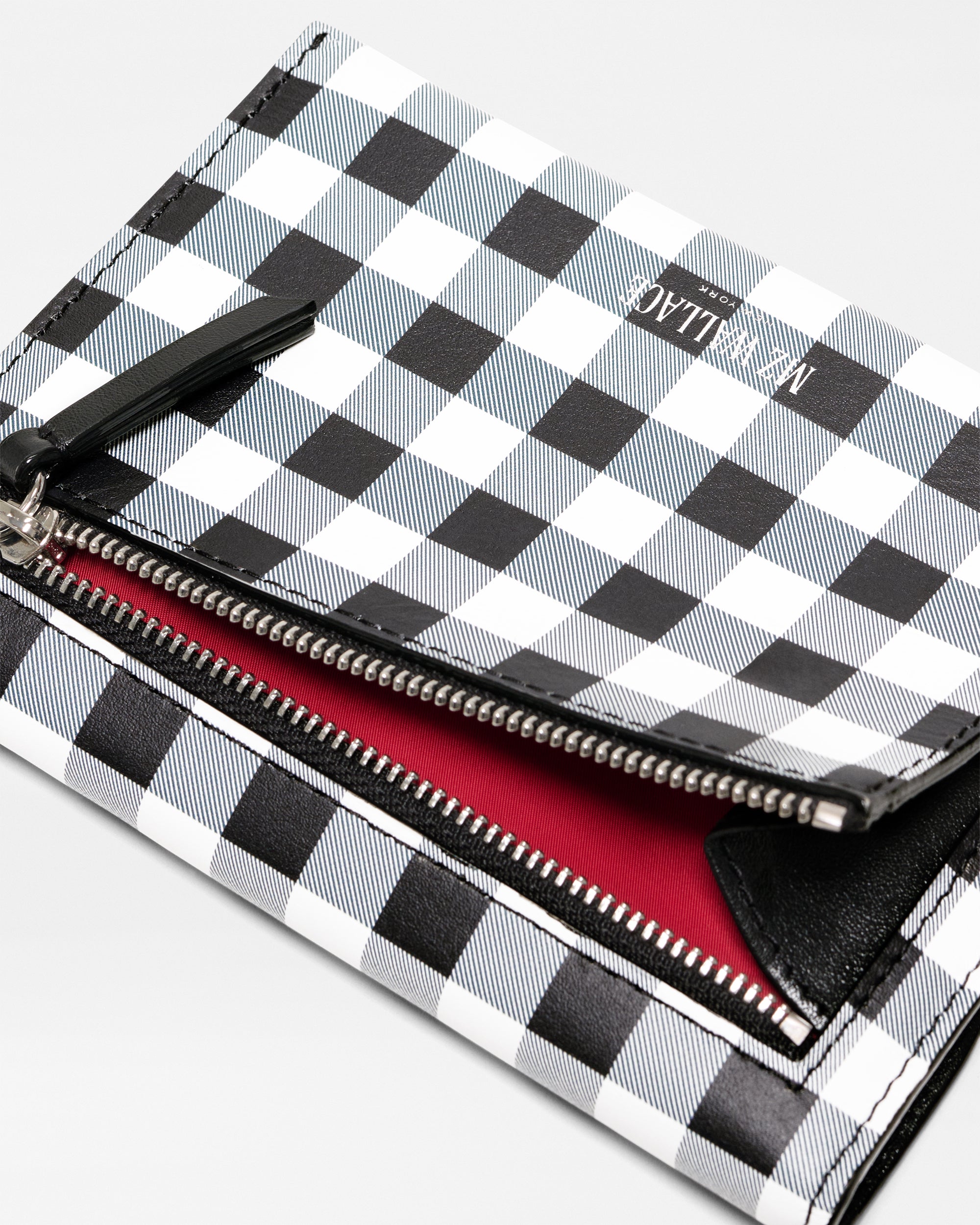 Black/White Gingham Greta Wallet - Image 4