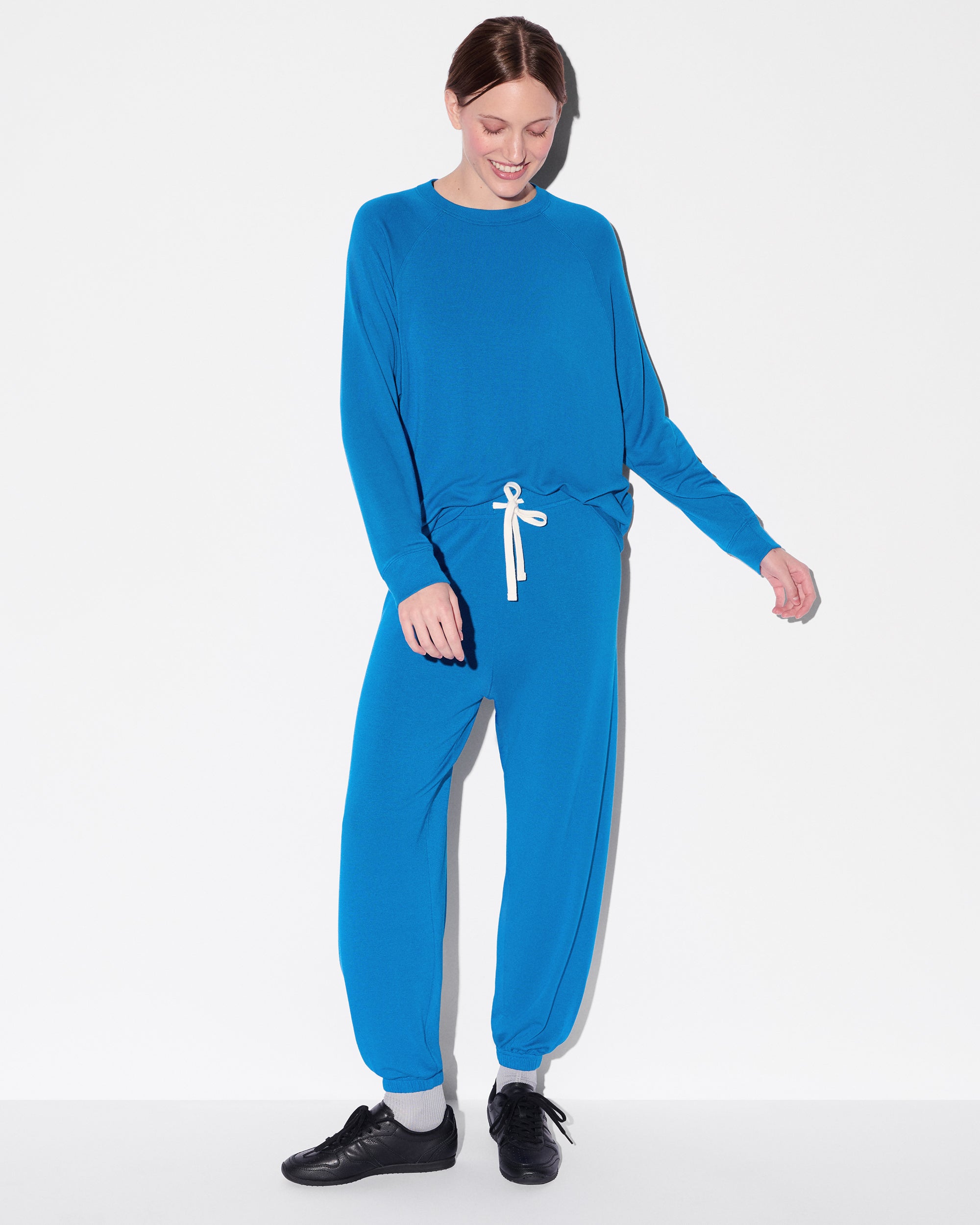Black/Classic Blue MZ Wallace x Splits59 Extra Small Andie Oversized Fleece Sweatpants - Image 3